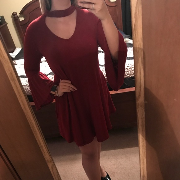 Lex Boutique Dresses & Skirts - Red belle sleeve boutique dress